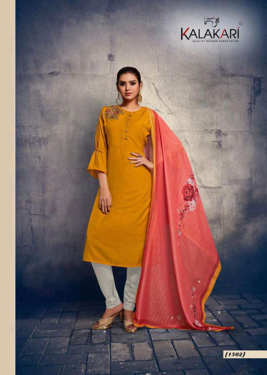 Kalakari Chigi Wigi Vol-15 Zari Dupatta Kurti Kalakari Chigi Wigi Vol-15 Zari Dupatta Kurti